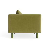 Mono Lounge Chair in Loden Velvet - Angle 3