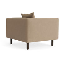 Mono Lounge Chair in Otter Velvet - Angle 4