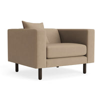 Mono Lounge Chair in Otter Velvet - Angle 2