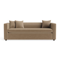 Mono 81" Sleeper Sofa in Otter Velvet - Angle 1