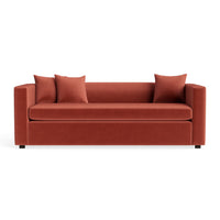 Mono 81" Sleeper Sofa in Tomato Velvet - Angle 1