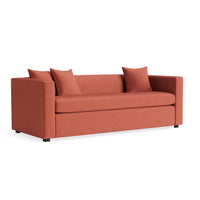Mono 81" Sleeper Sofa in Tomato Velvet - Angle 2