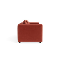 Mono 81" Sleeper Sofa in Tomato Velvet - Angle 3