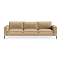 New Standard 104" Sofa in Camel Velvet - Angle 1