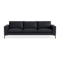 New Standard 104" Sofa in Granite Leather - Angle 1