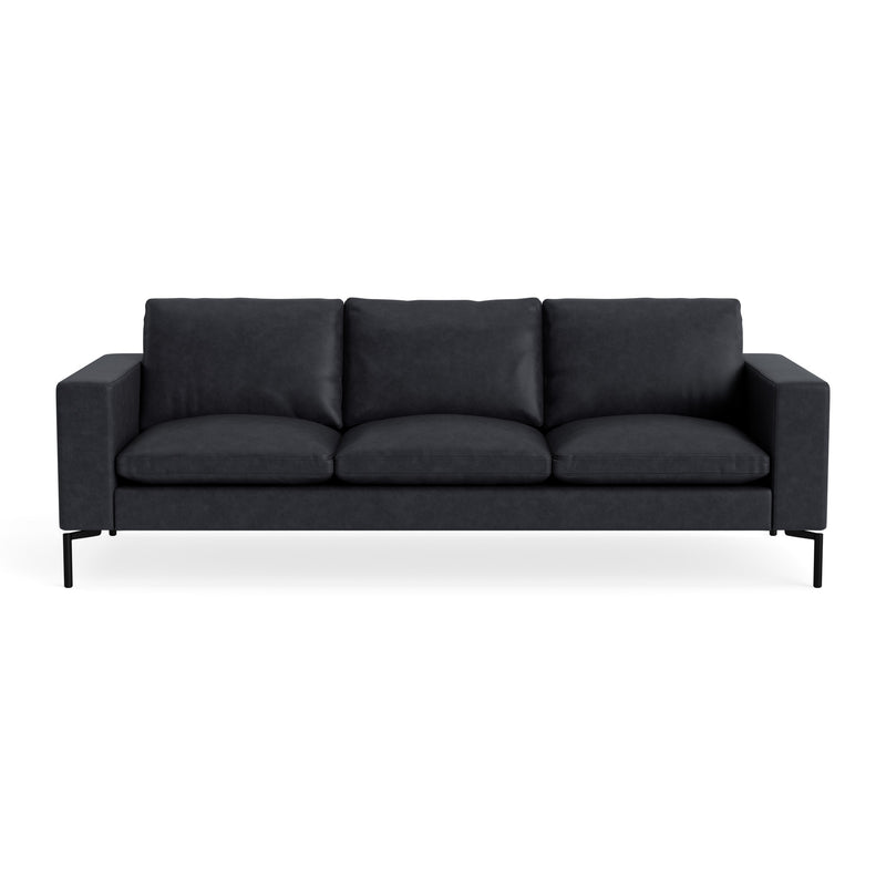 New Standard 92" Sofa in Granite Leather - Angle 1