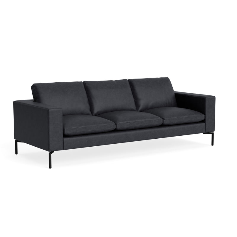 New Standard 92" Sofa in Granite Leather - Angle 2