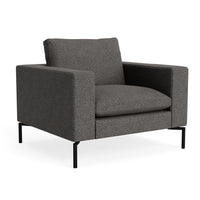 New Standard Lounge Chair in Kelso Charcoal - Angle 4