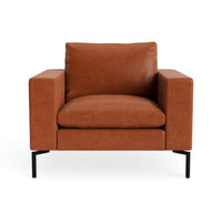 New Standard Lounge Chair in Toffee Leather - Angle 1