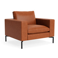 New Standard Lounge Chair in Toffee Leather - Angle 5