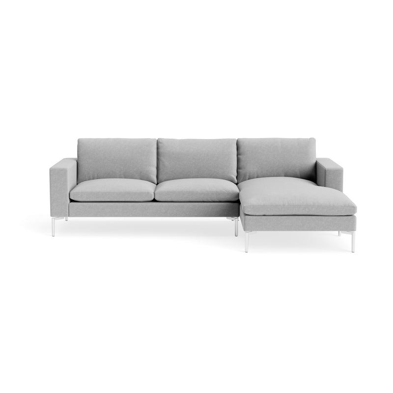 New Standard Sofa with Chaise in Maharam Mode in Intaglio - Angle 1