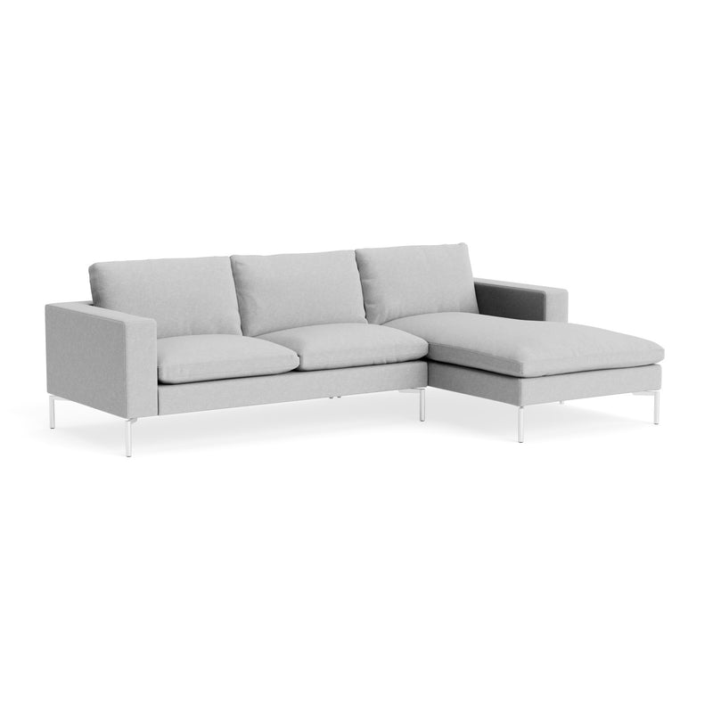 New Standard Sofa with Chaise in Maharam Mode in Intaglio - Angle 2
