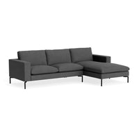 New Standard Sofa with Chaise in Maharam Meld in Panda - Angle 2
