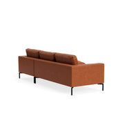 New Standard Sofa with Chaise in Toffee Leather - Angle 4