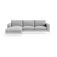 New Standard Sofa with Chaise in Maharam Mode in Intaglio - Angle 1