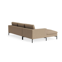 New Standard Sofa with Chaise in Otter Velvet - Angle 4