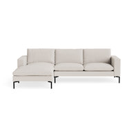 New Standard Sofa with Chaise in Vos Bone - Angle 1