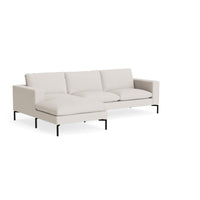 New Standard Sofa with Chaise in Vos Bone - Angle 2