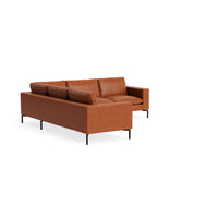 New Standard Sectional Sofa in Toffee Leather - Angle 2