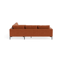 New Standard Sectional Sofa in Toffee Leather - Angle 3