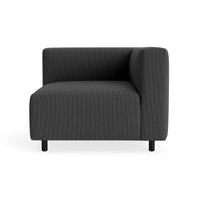 9 Yard Outdoor Corner in Sunbrella Coal - Angle 1