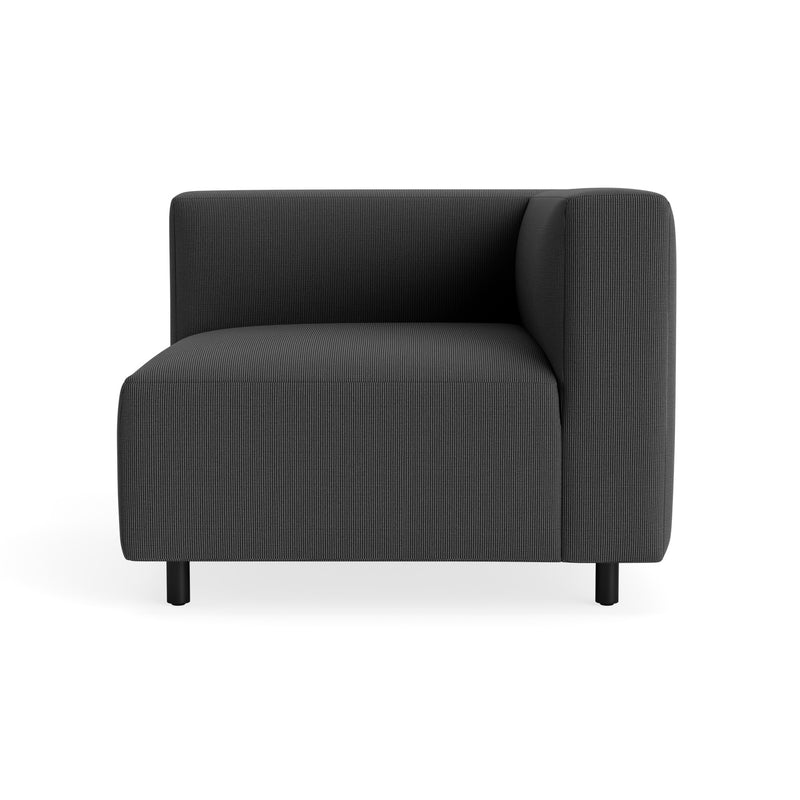 9 Yard Outdoor Corner in Sunbrella Coal - Angle 1