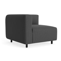 9 Yard Outdoor Corner in Sunbrella Coal - Angle 4