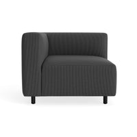 9 Yard Outdoor Corner in Sunbrella Coal - Angle 3