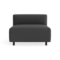 9 Yard Outdoor Armless Lounge Chair in Sunbrella Coal - Angle 1