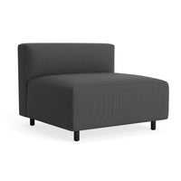 9 Yard Outdoor Armless Lounge Chair in Sunbrella Coal - Angle 2