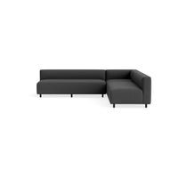 9 Yard Outdoor Armless L Sectional Sofa in Sunbrella Coal - Angle 1
