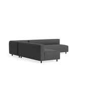 9 Yard Outdoor Armless L Sectional Sofa in Sunbrella Coal - Angle 4