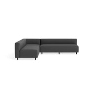 9 Yard Outdoor Armless L Sectional Sofa in Sunbrella Coal - Angle 3