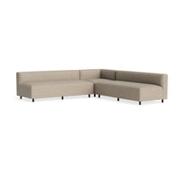 9 Yard Outdoor Armless L Sectional Sofa en Sunbrella Dune - ángulo 2