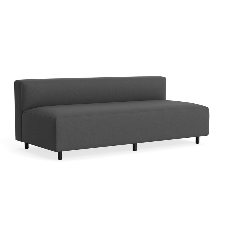 9 Yard Outdoor 72" Armless Sofa in Sunbrella Coal - Angle 2