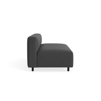 9 Yard Outdoor 72" Armless Sofa in Sunbrella Coal - Angle 3