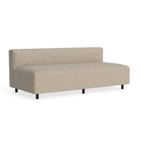 9 Yard Outdoor 72" Armless Sofa in Sunbrella Dune - Angle 2