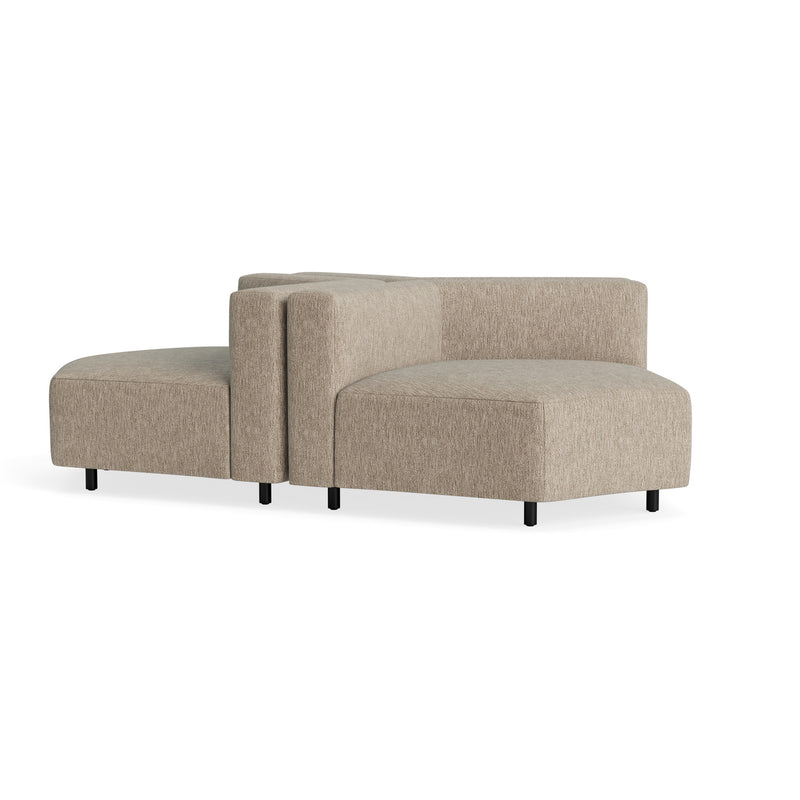 9 Yard Outdoor Wide Corner Cluster in Sunbrella Dune - Angle 2