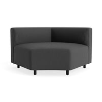 9 Yard Outdoor Wide Corner en Sunbrella Coal - ángulo 1