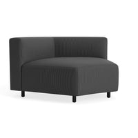 9 Yard Outdoor Wide Corner en Sunbrella Coal - ángulo 2