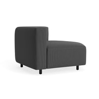 9 Yard Outdoor Wide Corner en Sunbrella Coal - ángulo 3