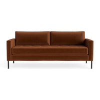 Paramount 80" Sofa in Copper Velvet - Angle 1