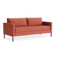 Paramount 80" Sofa in Tomato Velvet - Angle 5