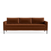 Paramount 95" Sofa in Copper Velvet - Angle 1