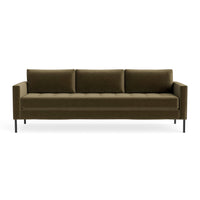 Paramount 95" Sofa in Moss Velvet - Angle 1