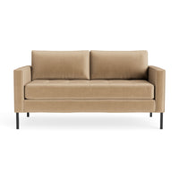 Paramount 66" Sofa in Camel Velvet - Angle 1