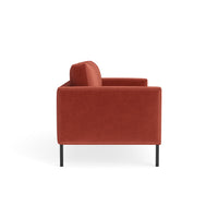 Paramount 66" Sofa in Tomato Velvet - Angle 4