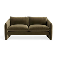 Softmore 74" Sofa in Moss Velvet - Angle 1