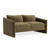 Softmore 74" Sofa in Moss Velvet - Angle 2