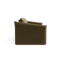 Softmore 74" Sofa in Moss Velvet - Angle 3